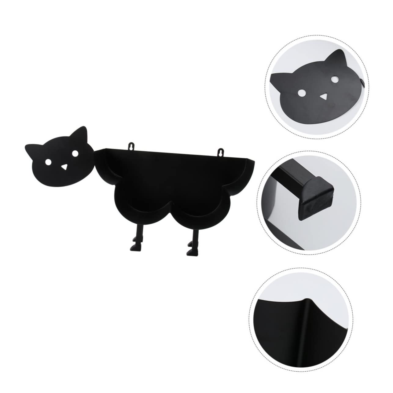 Operitacx Soporte Vertical para Papel con Base Estable Estante Organizador Multifuncional para Baño y Cocina Diseño Creativo de Gato para Encimeras