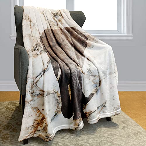 Sxchen 60"X80" Blankets Plush Sofa Bed Throw Elephant Marbled #TOP1