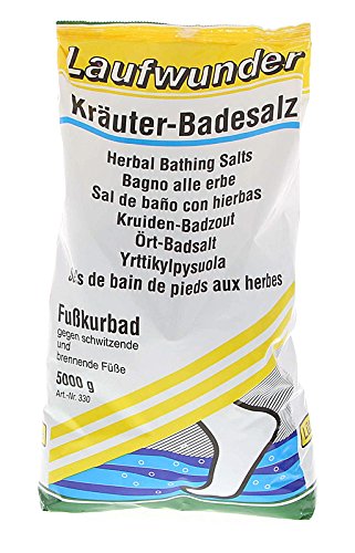 Laufwunder Kräuter-Badesalz, Fußbad bei überanstrengten und verhornten Füßen, 5000 g