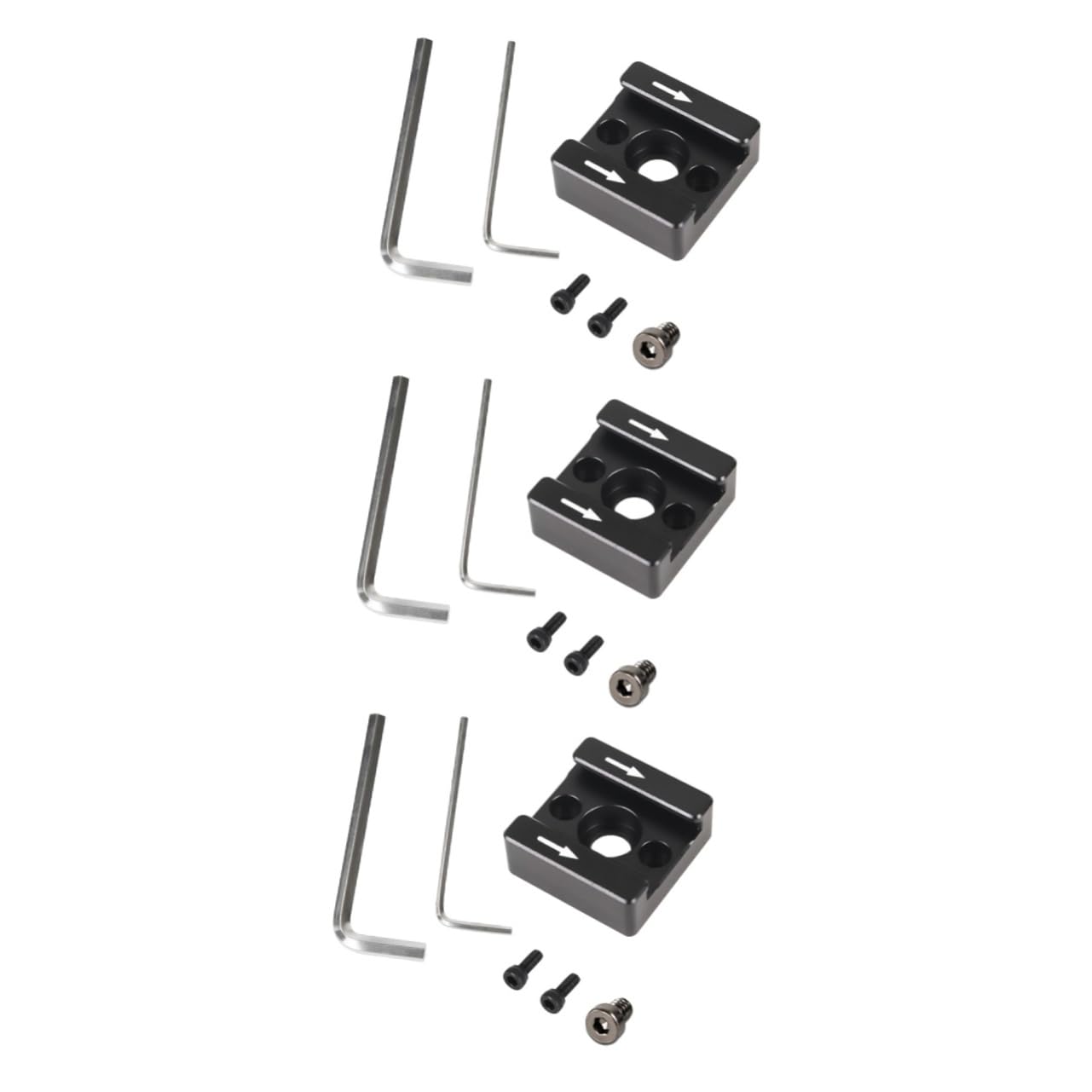 Adaptadores de zapata de flash triples con orificio de 1/4 para montaje de monitor estable 8