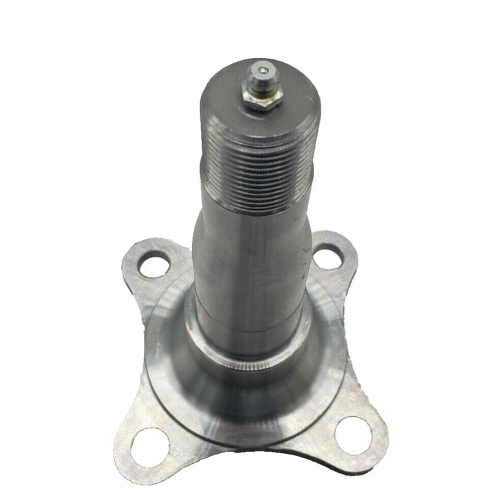 66-84LZ Weld-on 2.375 inch Lube Round Spindle W/Brake Flange Trailer Axle #84 3500-LB, Trailer Axle Spindle, 4 Bolt Brake Flange, 1750 lbs Capacity, Overall Length: 6-11/32 inch