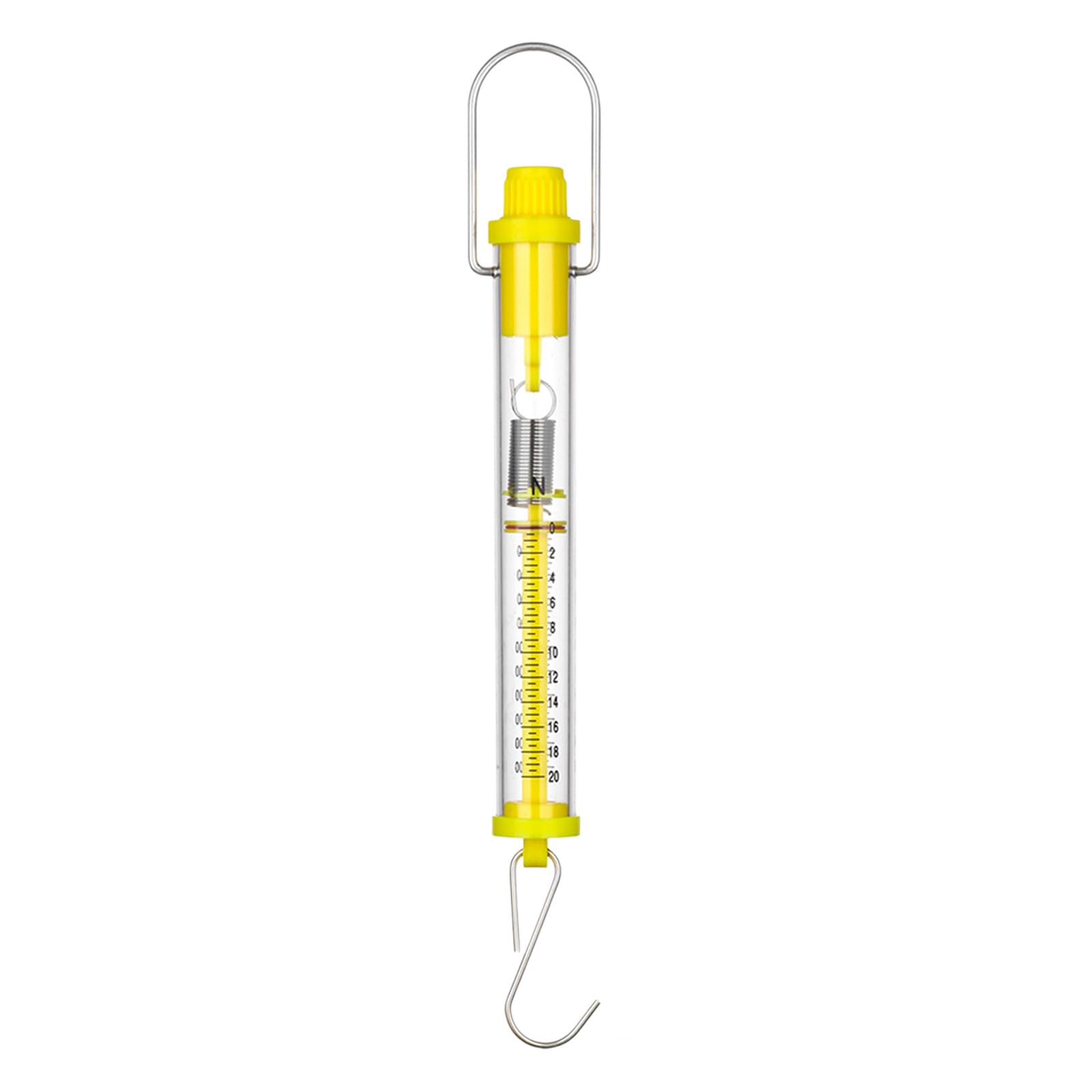 Cylinder Spring Scale Meter with Metal Base and Body for School Experiments Accurate Weight Measurement Laboratory Dynamometer Spring Scale