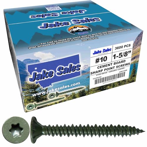 Jake Sales cement board screws, star/T25 head, 4000 count