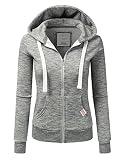 DOUBLJU Lightweight Thin Zip-Up Casual Hoodie Jackets for Womens with Plus Size