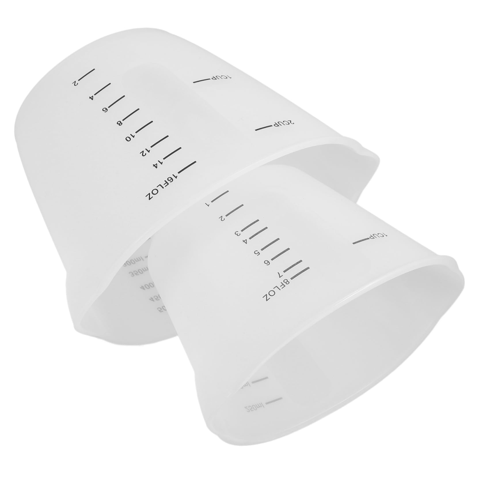 ABOOFAN 8 Piezas Taza Medidora Práctico Vaso Medidor Tazas De Cocina Vasos Mezcladores De Silicona Para Resina Vaso Medidor De Silicona De Graduada Gel De Sílice