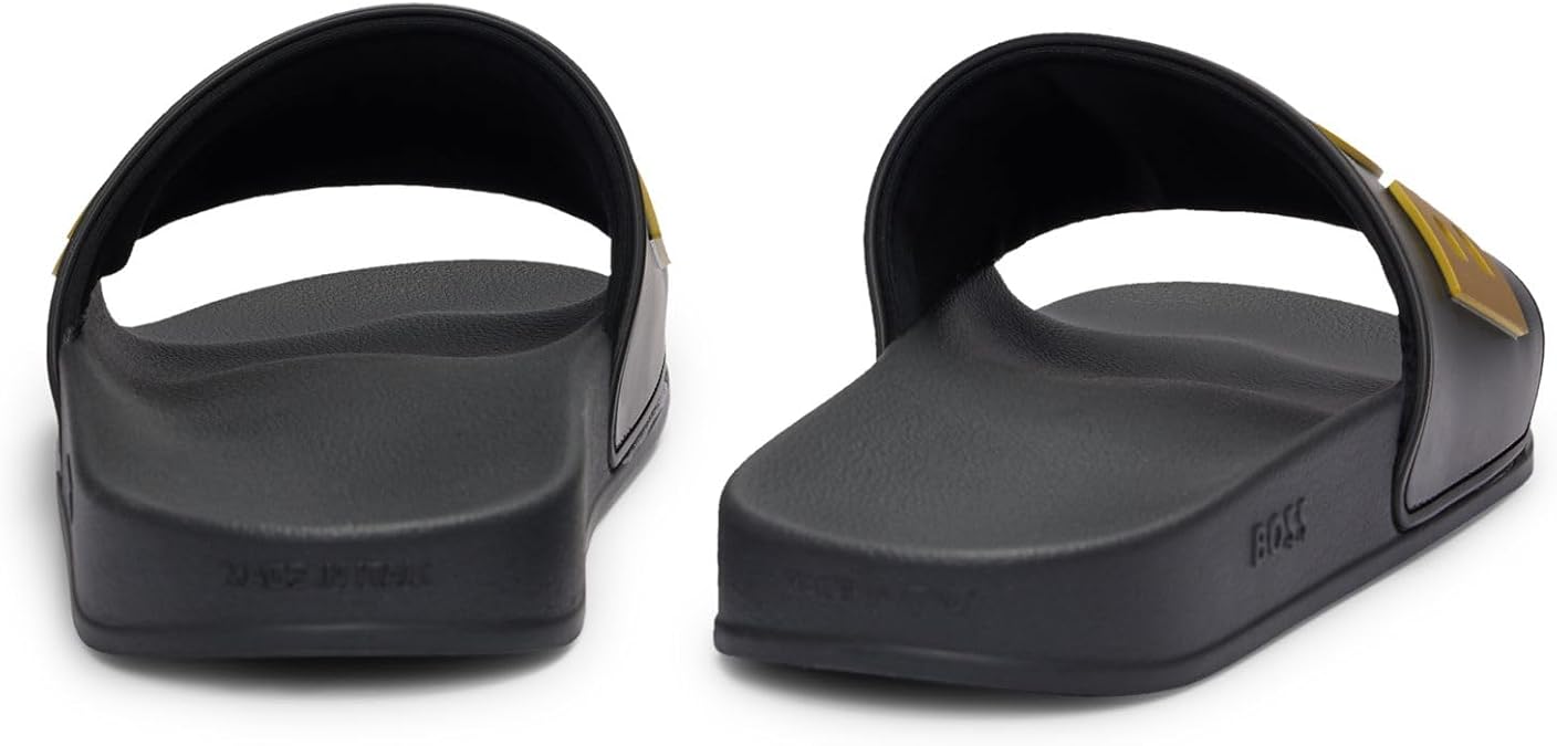 BOSS Men's Slide Sandals, Made in Italy, 3D Logo