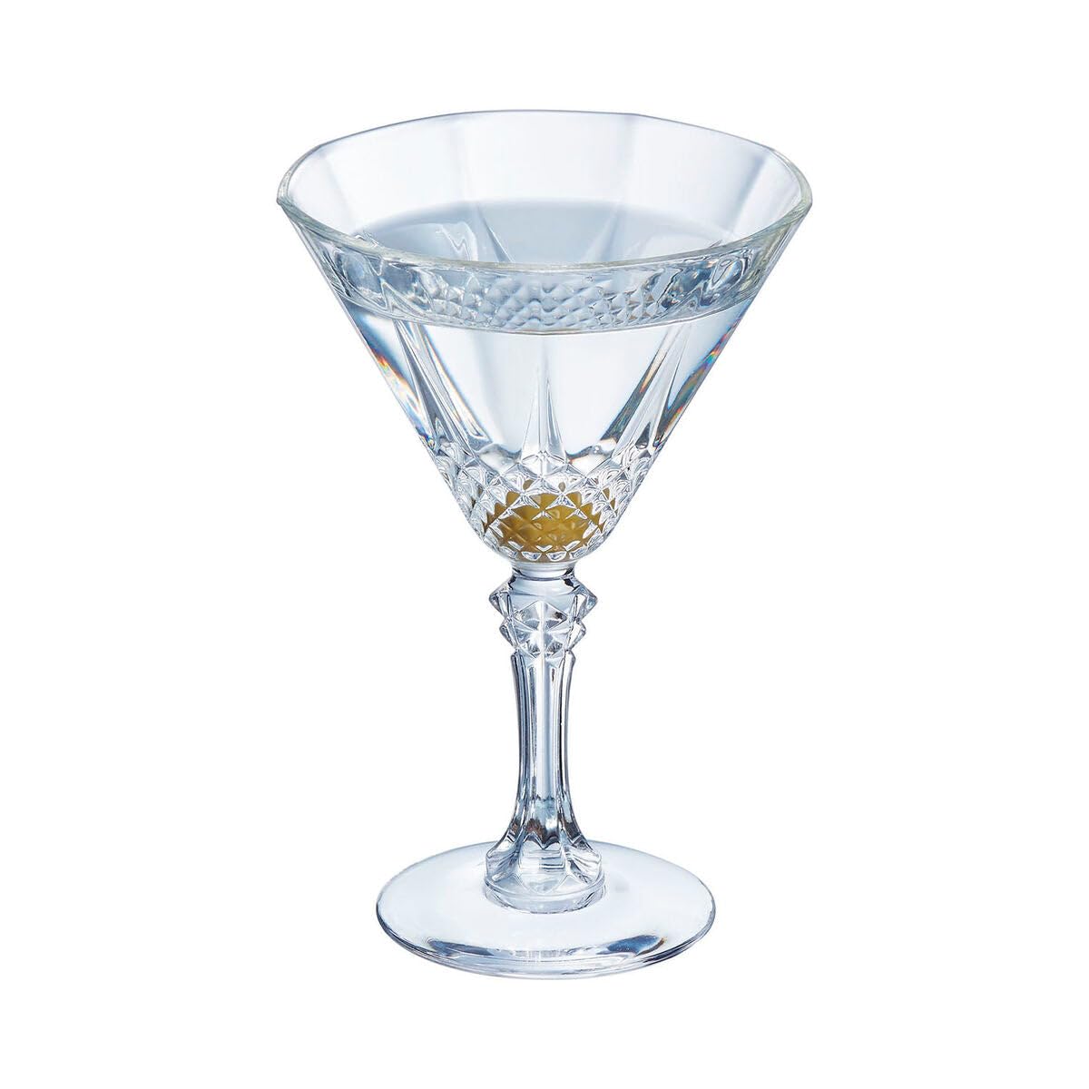 Arcoroc Set de 6 copas martini West Loop de cristalín 27 cl | Transparente, Cristalín, formato cónico, acabado con relieve, 27 cl, 6 piezas, apto para frigorífico, fácil de limpiar