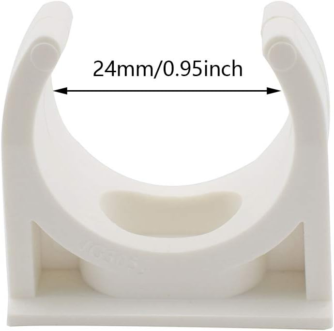 SDTC Tech 12-Pack U-Shaped PVC Water Pipe Clamps Fit for 25mm OD, Compatible with 3/4" ID PVC Pipe