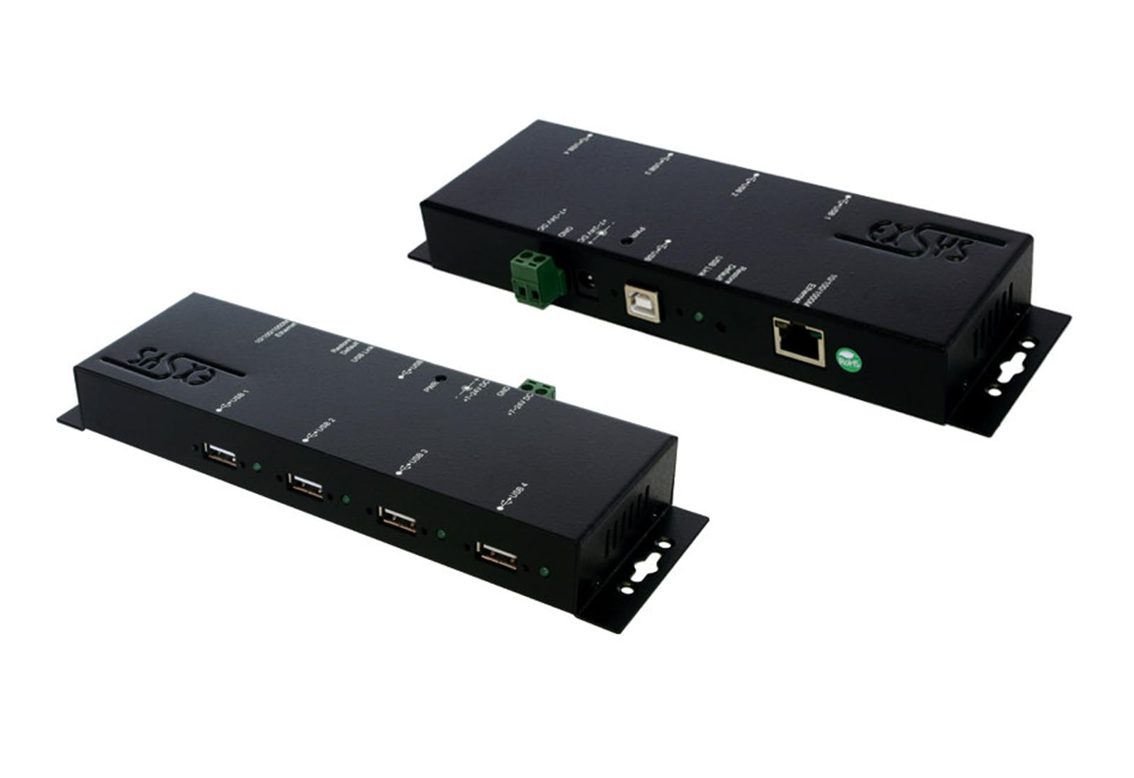 EXSYS EX-6002POE - Ethernet (1 Gigabit a 4 USB, PoE), Color Negro