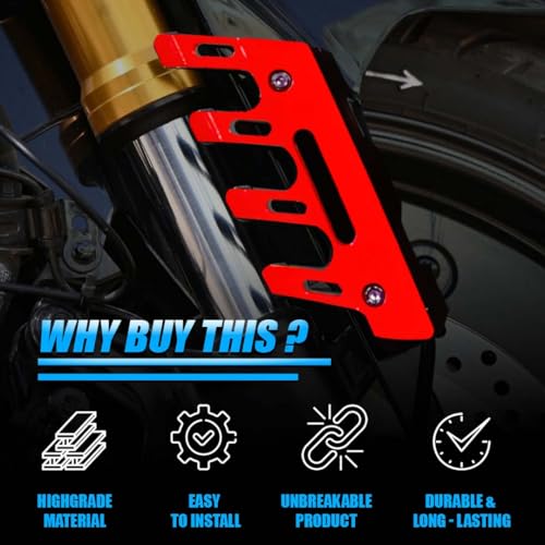 Image of ABS Shocker Protector | Front Fork Fender Protector | Universal Anti-Fall Slider Guard for All Bikes (Red)