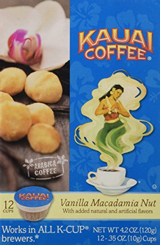 Kauai Coffee Vanilla Macadamia Nut Single-Serve Cups, 12 Count by Kauai Coffee