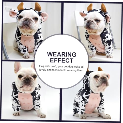 Disfraz de vaca para perro talla M otoño invierno miniatura 5