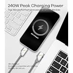 Aulumu M07 240W USB-C to USB-C Cable | USB 3.1 Gen2 10Gbps | 4K@60Hz Video Output Fast Charging | Compatible with iPhone 17/16/15 Pro Max, NVMe SSD, Galaxy S25/S24/S23 Ultra, MacBook Pro - Gray 3.9FT - Image 2