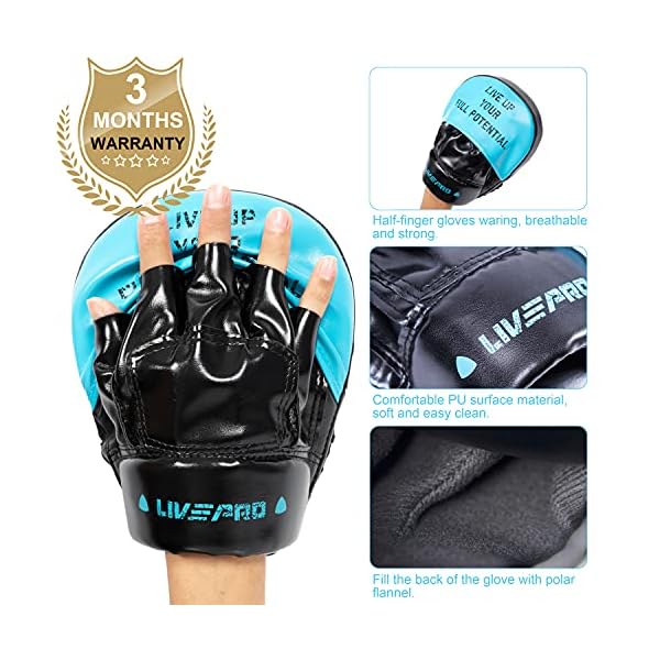 LIVEPRO-Boxing-Punch-Mitts-Hand-Focus-Pad-Kids-Taekwondo-Sparring-Kick-Training-Target-Kickboxing-Knuckle-Strike-Box-Gloves-Punching-Equipment LIVEPRO Boxing Punch Mitts Hand Focus Pad, Kids Taekwondo Sparring Kick Training Target, Kickboxing Knuckle Strike Box Gloves Punching Equipment