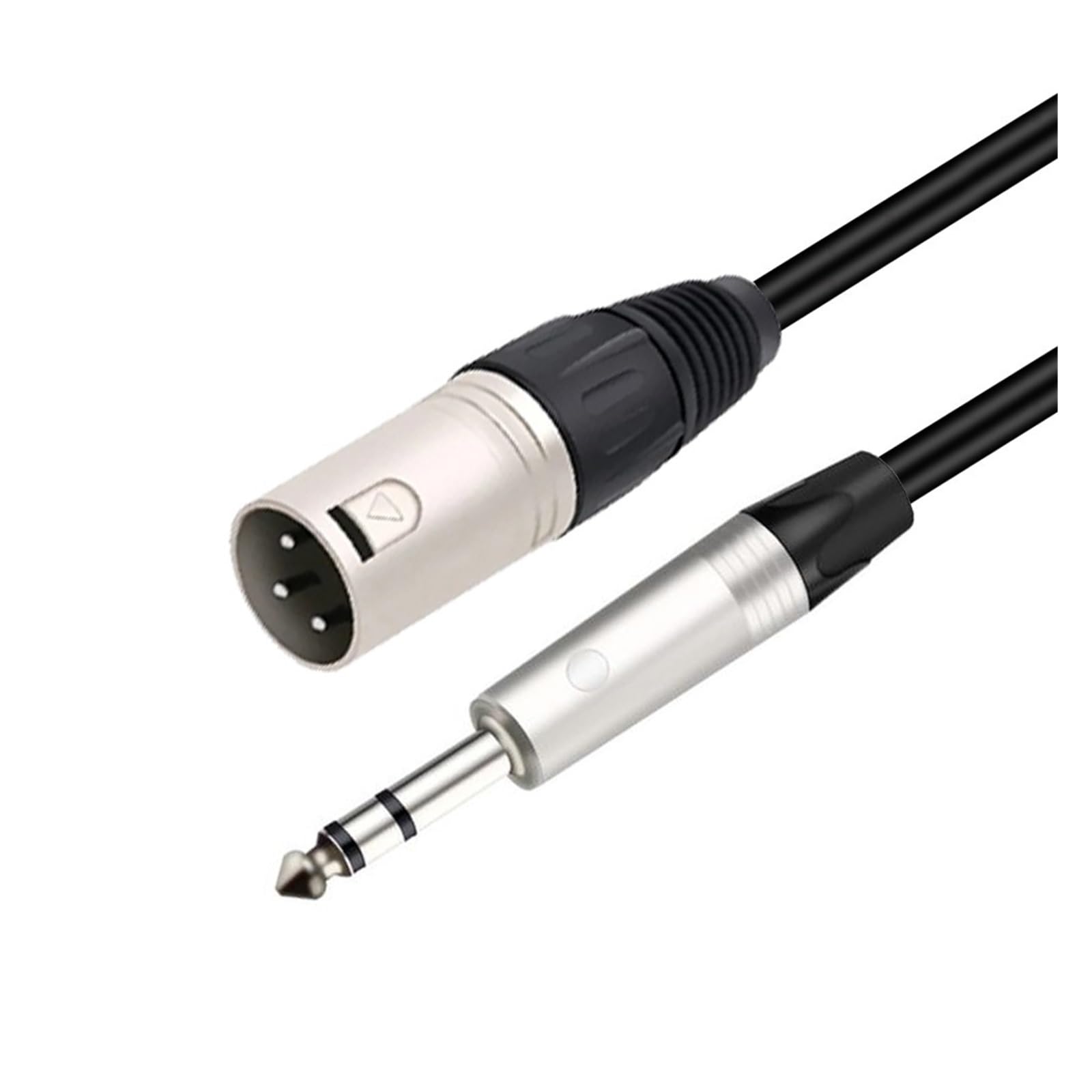 Cavo audio jack stereo maschio da 6,35 mm (1/4 pollici) a 3 pin XLR di interconnessione microfono bilanciato TRS a,5 ​​mm(Svart,10m)