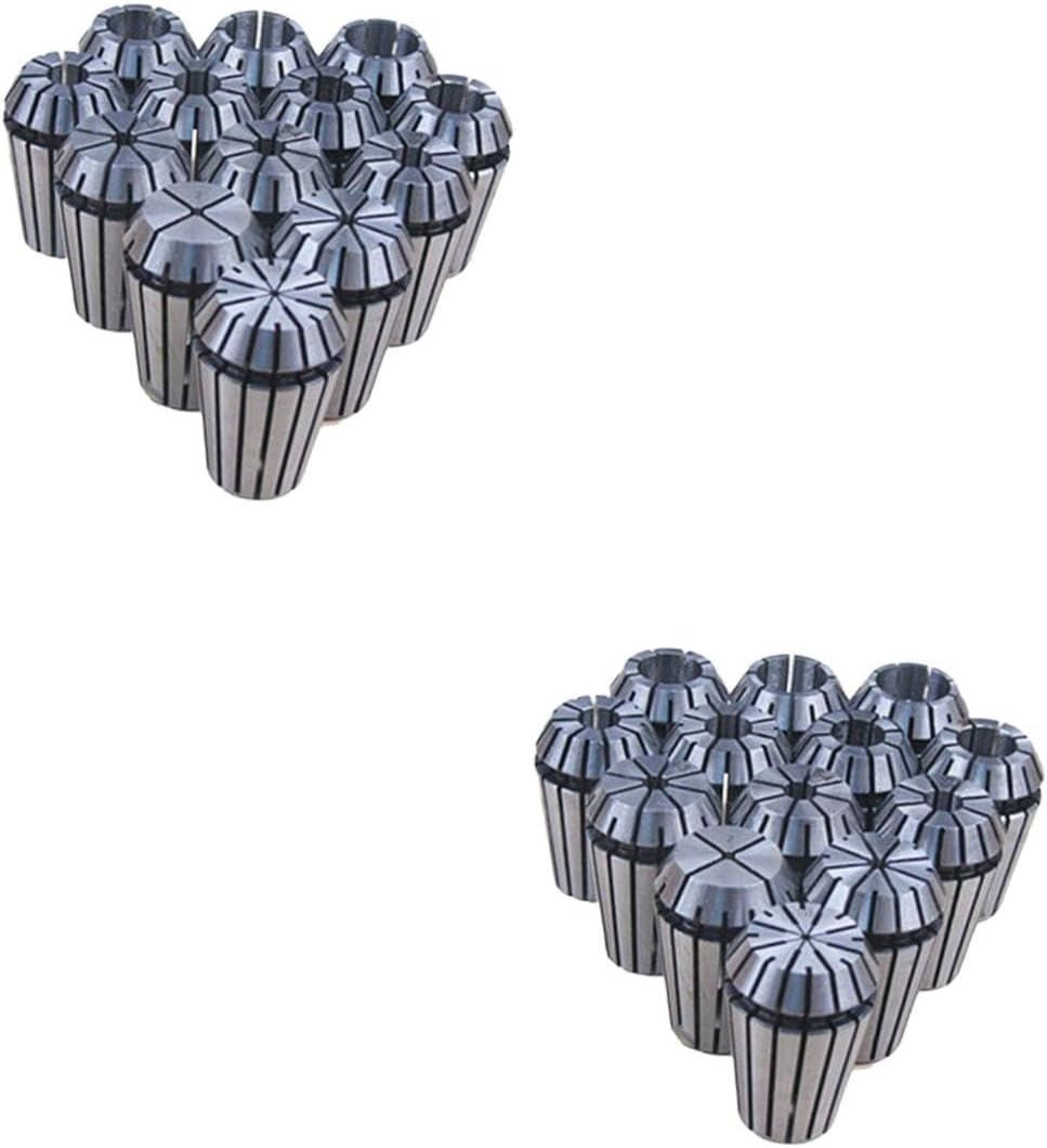 Gadpiparty 26pcs Spring Collet Set for Cnc Engraving and Milling Machines Precision Tool Holders Clamping Range to High Elasticity and Rigidity for