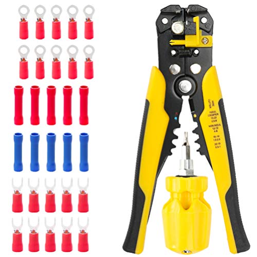 ULTECHVO 32 peças descascador multifuncional de cabo de fio de 20 cm | Alicate de crimpagem | Ferram