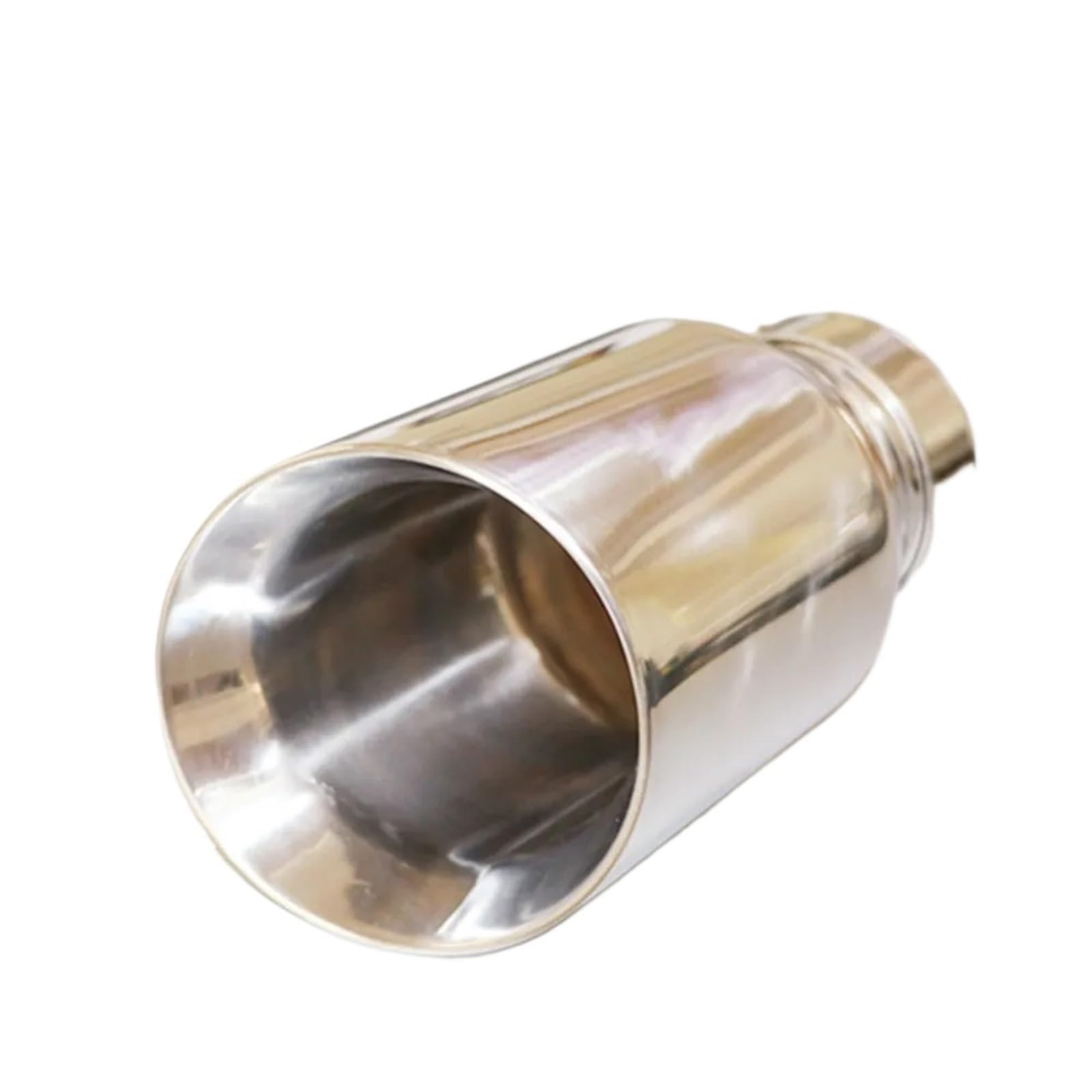 Rura wydechowa samochodu 1 sztuka 304 stal nierdzewna uniwersalna końcówka układu wydechowego + wydechu samochodowego(63MM IN 89MM OUT)