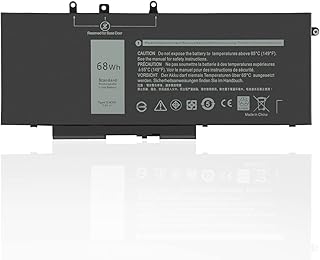 Exmate 68Wh GJKNX GD1JP 0GD1JP Laptop Battery for Dell Precision 15 3520, Dell Latitude 5280 5480 5580 5490 5590 Series
