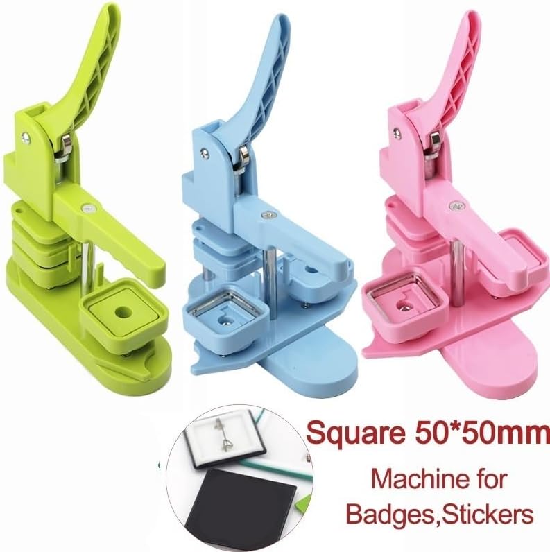 50x50mm角冷蔵庫プレス機 回転式手動マグネットバッジピン製造機 工芸