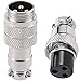 daier 5Pcs 3Pin Aviation Connector,GX16 16mm Aviation Connector Plug Docking Femal & Male Circular Connector