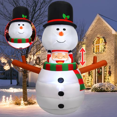 Light Up Your Holidays with an Animated Snowman and Santa Inflatable!