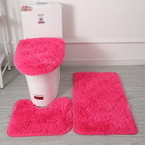 Lifup Badteppich Set 3 Teiliges, rutschfeste Shaggy Badematte, Flauschig Contour Badteppich,...