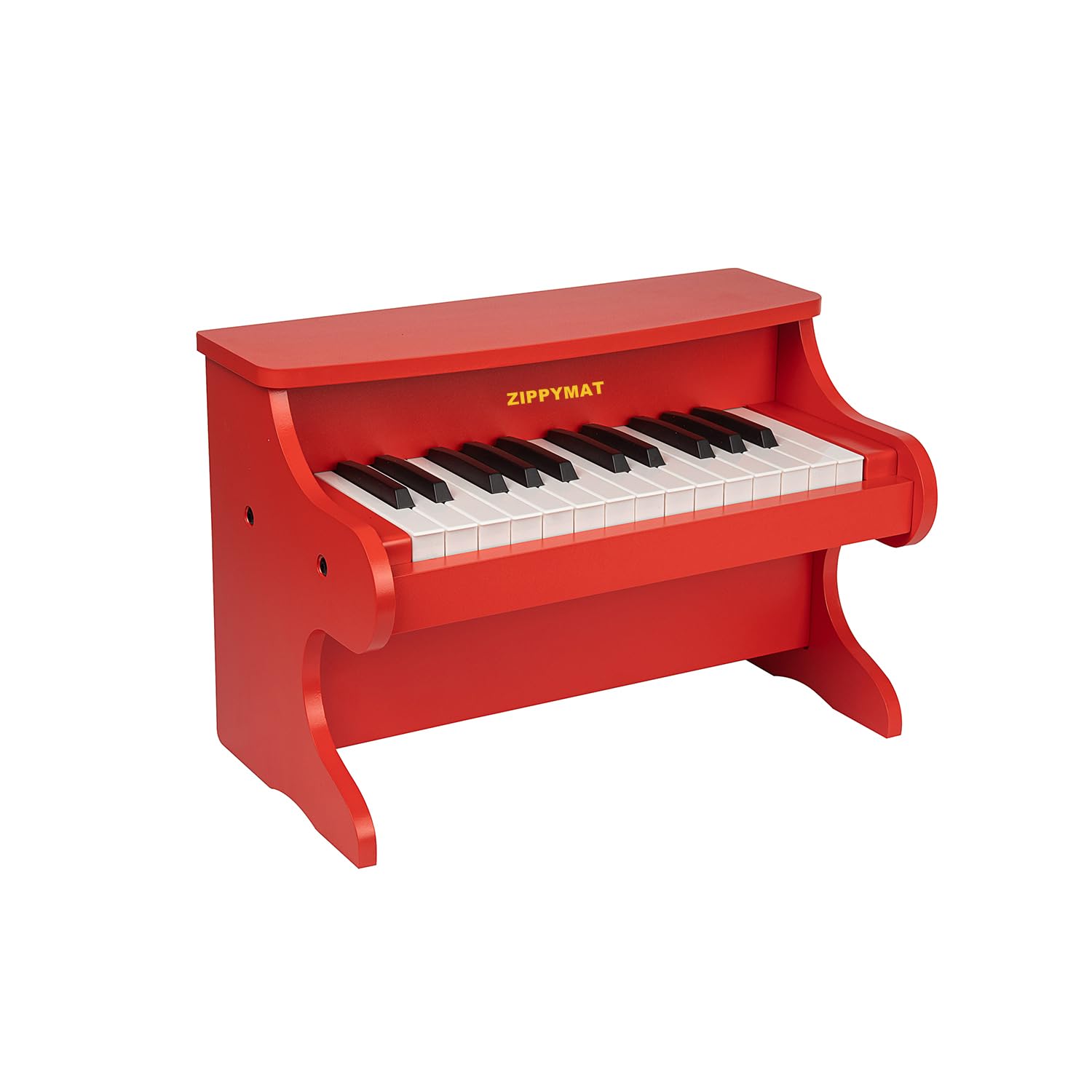 Teclado Digital para Niños - 25 Teclas, Mini Instrumento Musical Educativo, Piano de Madera para Pequeños y Niñas (Rojo)
