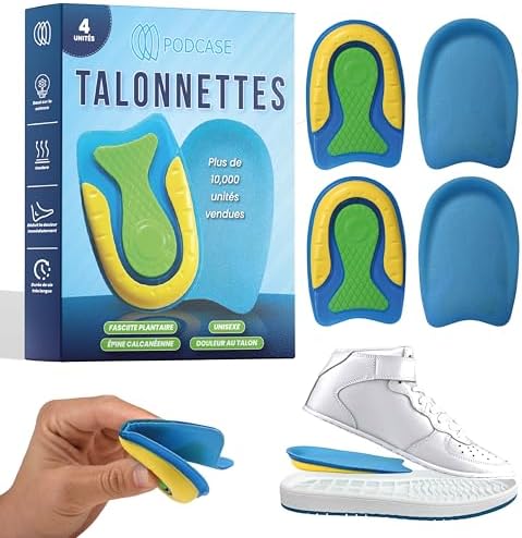 2 Paires de Talonnettes pour Corriger la Fasciite Plantaire et l'...