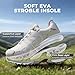 NORTIV 8 Women's Waterproof Hiking Shoes Lightweight for Walking All Day Comfort Non-Slip Outdoor Trekking Camping Climbing Fashion Sneakers Armadillo FieldLite,Size 7,White/Purple,SNHI26003W