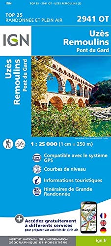 Télécharger Uzès, Remoulins, Pont du Gard : 1/25 000 livre En ligne