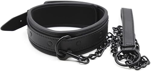 Collar punk de cuero para cuello con correa de cadena, accesorio de gargantillas de escenario para cosplay, Cuero, Sin gemas.