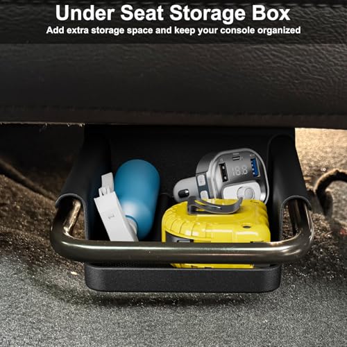 DIAMOOKY Front Under Seat Storage Organizer for Jeep Wrangler JL JLU 2018-2026 & Gladiator JT 2020 2021 2022 2023 2024 2025 2026 Accessories Hidden Center Console Organizer, 2PCS (Not for Power Seat) by DIAMOOKY - Image 3