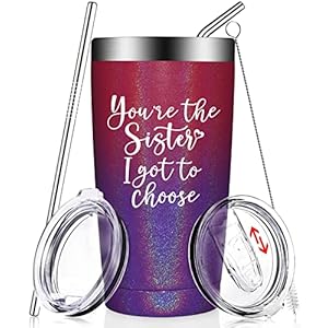 BIRGILT You’re The Sister I Got To Choose Gifts – Best Friend Gift for Women – Friendship Gifts for Friends Women – Birthday, Christmas Gifts for Friends – 20oz Friend Tumblers for Women