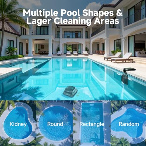 WYBOT S2 Solar Cordless Pool Vacuum Cleaner, App Control & Smart Scheduled Cleaning, Auto-Docking & Charging, 7 Cleaning Modes & Paths, Ideal for In-ground Pools up to 3229 Sq. Ft (Black&Green) by WYBOT - Image 8