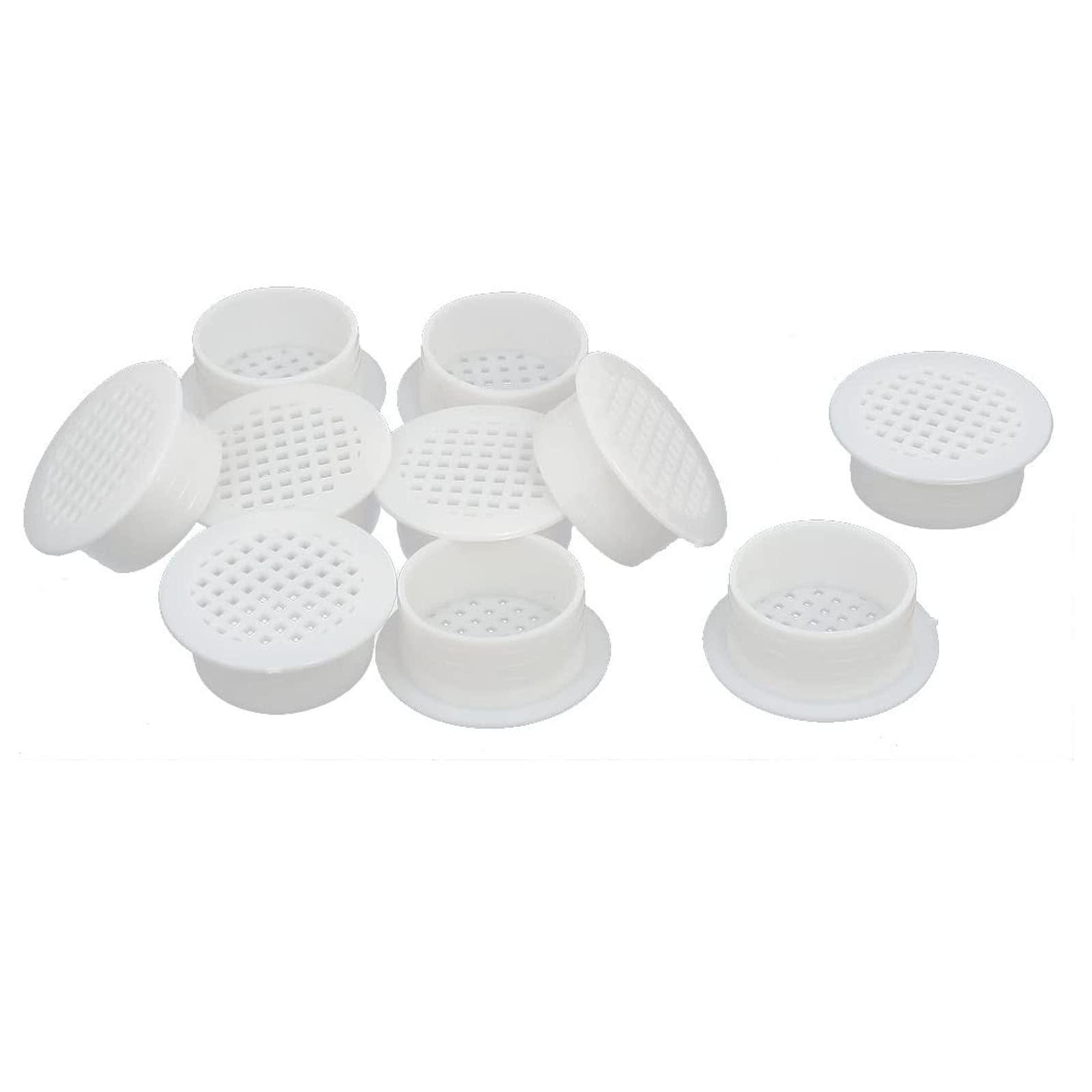 TA-VIGOR 35mm Round Air Vent Plastic Mesh Hole, Air Vent Grille Louver Covers for Cupboards Cabinet, Wardrobe 10Pcs