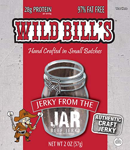 Image of Wild Bill's Hickory Smoked Beef Jerky From The Jar, 2 Oz Packs, 3 Ct