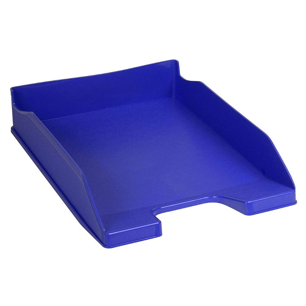 Exacompta - Ref 113101D - Forever Collection - Letter Tray Combo Midi - 347 x 255 x 65mm in Size, Suitable for A4 Documents, Vertically Stackable - Cobalt Blue