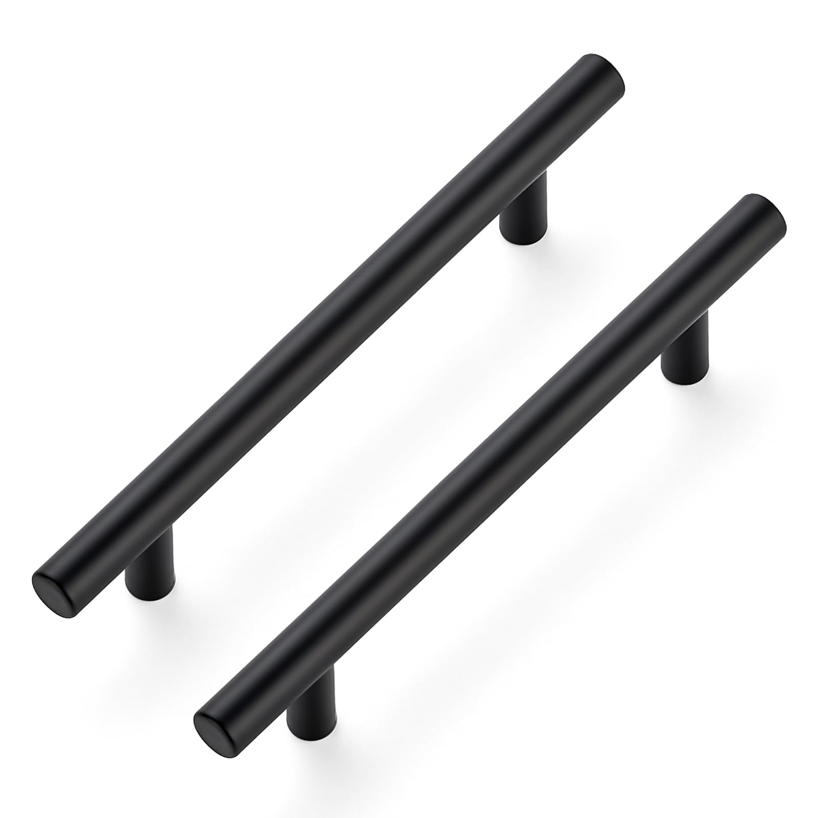 20 Pack 7.38 Inch Length Kitchen Cabinet Handles with 5 Inch Hole Center Matte Black Cabinet Pulls Stainless Steel Drawer Pulls,Cabinet Knobs for Dresser Drawer
