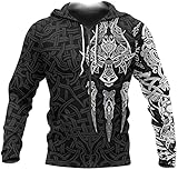 BALISOYI Herren Pullover Hoodie Herren Plus Size Hoodie Sweatshirt Totem Print Fashion Sweatshirt Herrenmode Hoodie