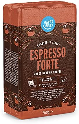 Amazon Brand - Happy Belly Ground Coffee "BRASILE" (4 x 250g)