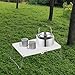 harayaa Folding Camping Table Portable Aluminum Alloy Picnic Table Lightweight Folding Side Table for Outdoor BBQ Cooking Fishing Beach Garden Home Tr, Silver