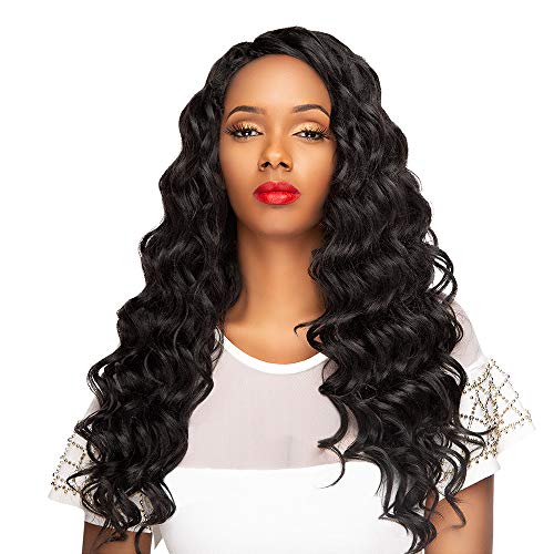 Callia Ocean Wave Crochet Hair 18" 4 Pack Ocean Wave Crochet Braid Deep wave Crochet Hair Synthetic Hair Extension (18Inch-4PACK, 1B)
