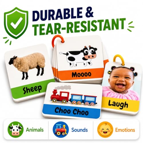 Learning Toys for 1-2 Year Old, Montessori Toys & Preschool Learning Activities with Speech Therapy Materials & Phonic Baby Flash Cards for 12 to 18 Months, First Words and Board Books by Pidoko Kids - Image 4