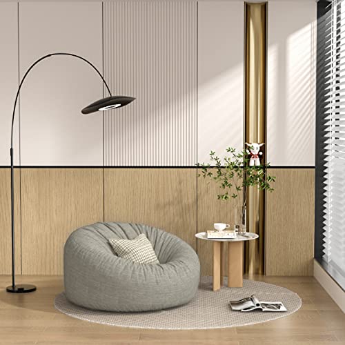 Taotique Bean Bag Chair Cover(Cover Only, No Filler) Soft Skin Cooling Cotton Linen Bean Bag Cover For Adults/Teens/Kids In Summer Washable Bean Bag Couch Cover (Warm Grey, 4Ft (47 × 33.5Inch)) #TOP1