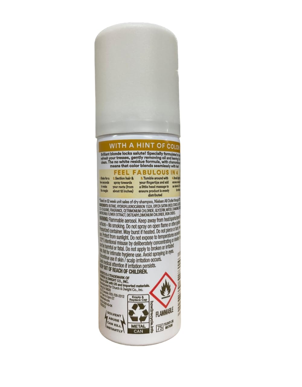 Batiste Instant Hair Refresh Dry Shampoo Blonde, Blends Seamlessly with Hair, No White Residue, Travel Size 1.06 oz (Pack of 2)