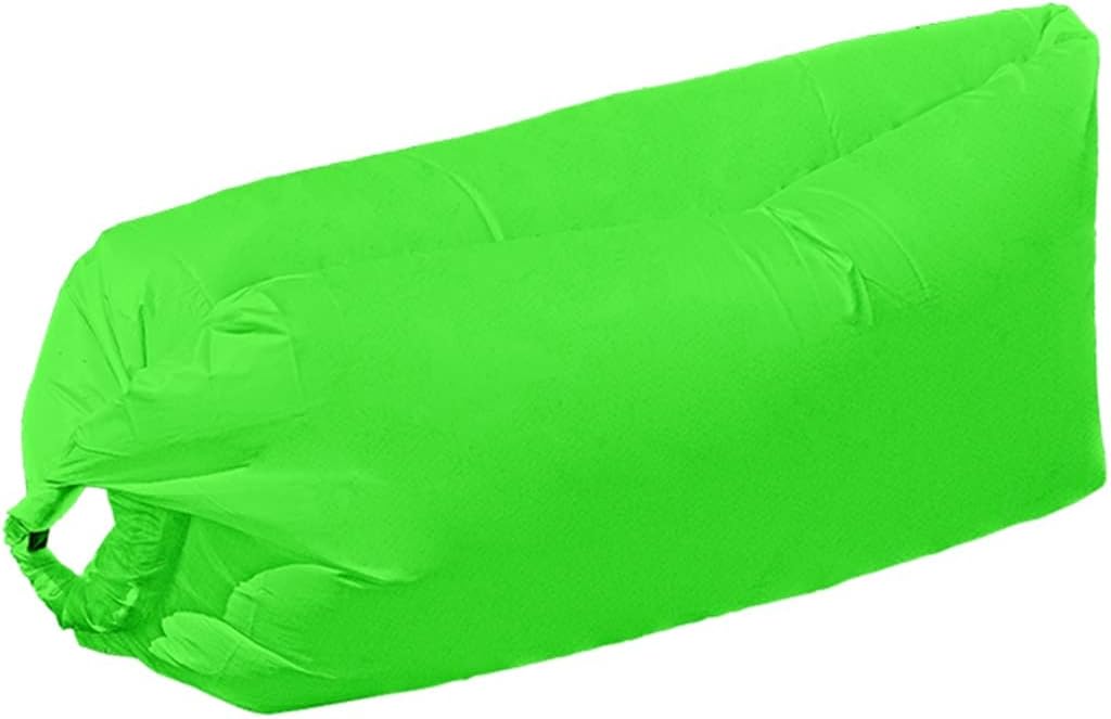 Inflatable Lounger Couch Outdoor Solid Color Single Use Air Sofa, Comfortable Beach Vacation Inflatable Couch, Portable Storage Bag, Bearing 200kg/440.9lb (Color : Yellow, Size : 180 * 70 * 60cm)