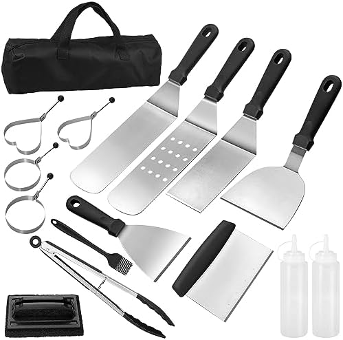 Barbecue Utensils Accessory HOMGEN 16PCS Stainless Steel BBQ Grill Accessory for Outdoor Barbecue Utensils Kit Barbecue Set for Men Women Camping Barbecue