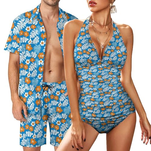 Couples Matching Swimsuits for Him and Her Bikini Sets or Swim Trunks Summer Swimsuit Men's Trunks Bathing Suits