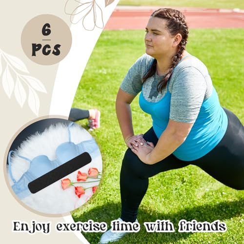 Image of Toulite 6 Pcs Cotton Bra Liners Boob Sweat Pads 3 Layer Rectangle Under Bra Pads Sweat Liners for Women Sweating Supplies